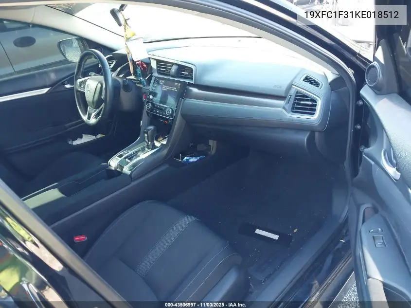 19XFC1F31KE018512 2019 Honda Civic Ex