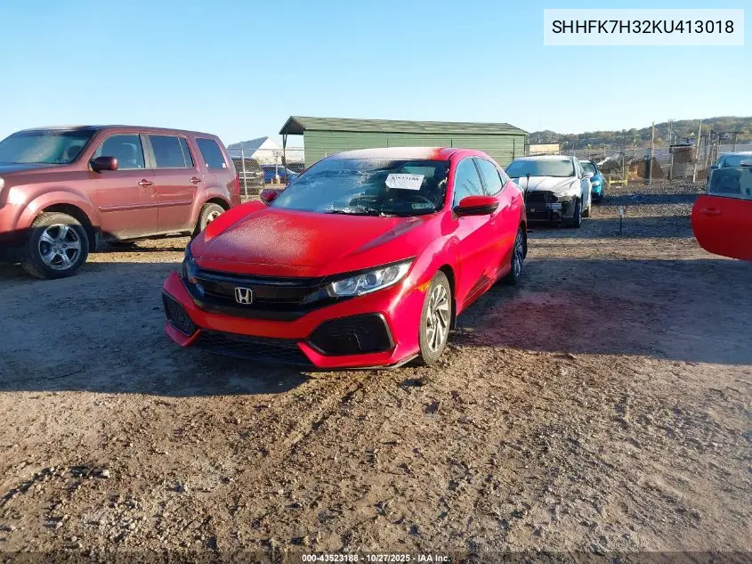 SHHFK7H32KU413018 2019 Honda Civic Lx