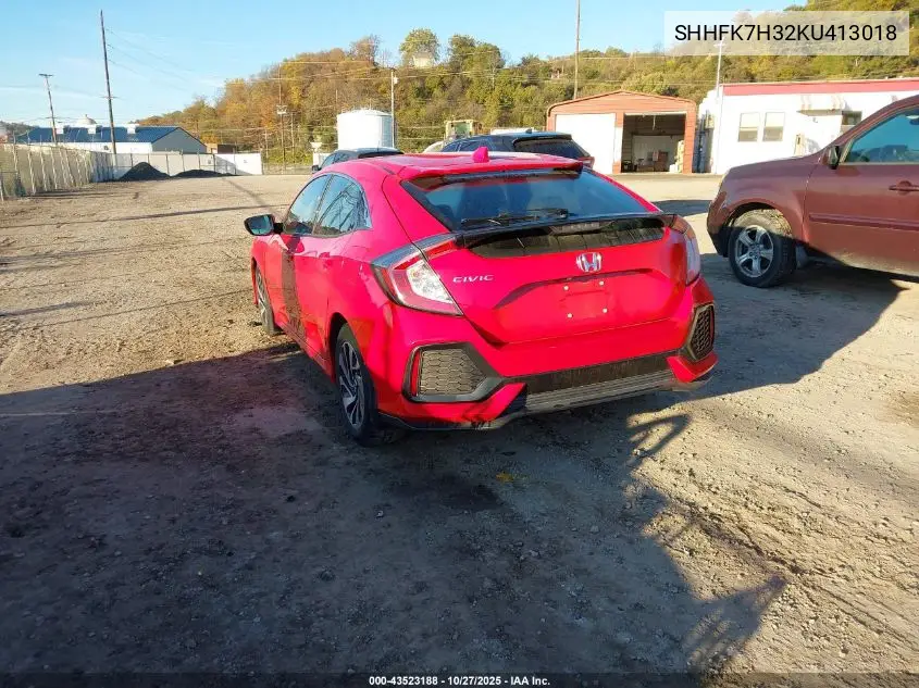 SHHFK7H32KU413018 2019 Honda Civic Lx