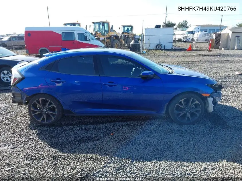 SHHFK7H49KU420766 2019 Honda Civic Sport
