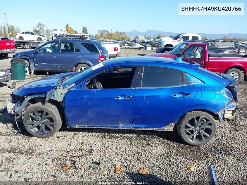 SHHFK7H49KU420766 2019 Honda Civic Sport