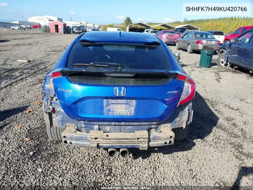 SHHFK7H49KU420766 2019 Honda Civic Sport