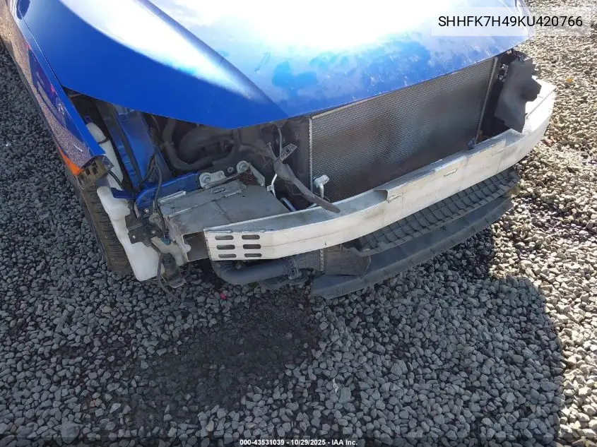 SHHFK7H49KU420766 2019 Honda Civic Sport