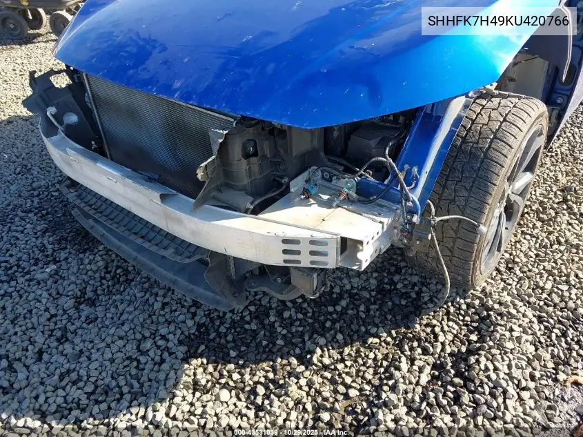 SHHFK7H49KU420766 2019 Honda Civic Sport