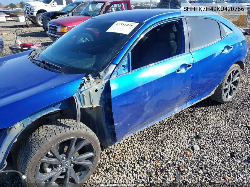 SHHFK7H49KU420766 2019 Honda Civic Sport