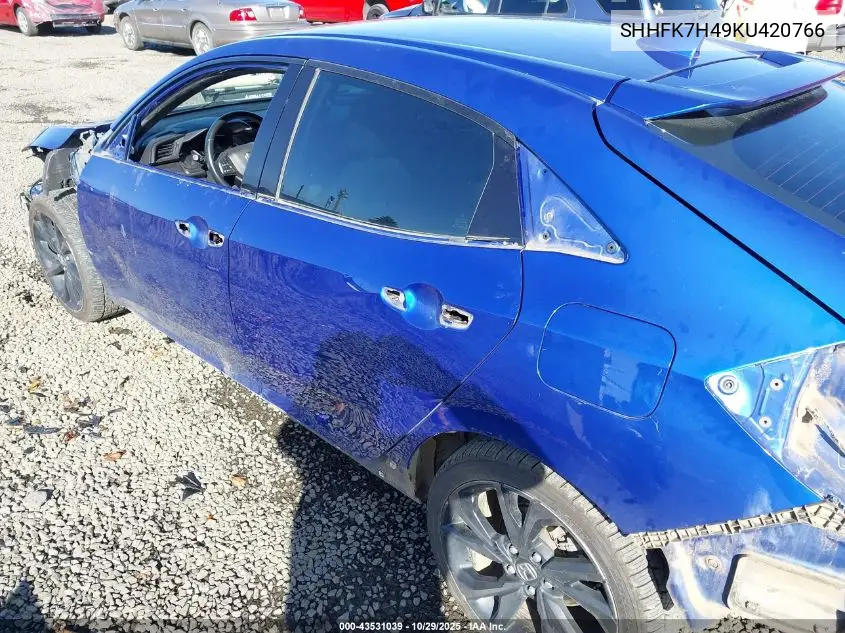 SHHFK7H49KU420766 2019 Honda Civic Sport