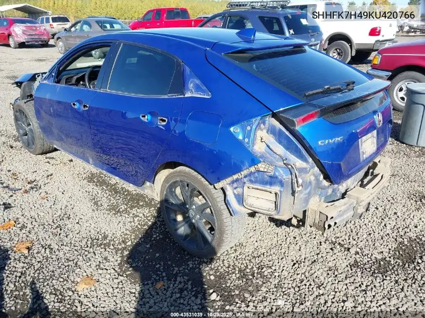 SHHFK7H49KU420766 2019 Honda Civic Sport