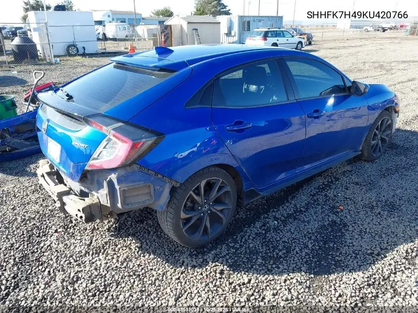 SHHFK7H49KU420766 2019 Honda Civic Sport
