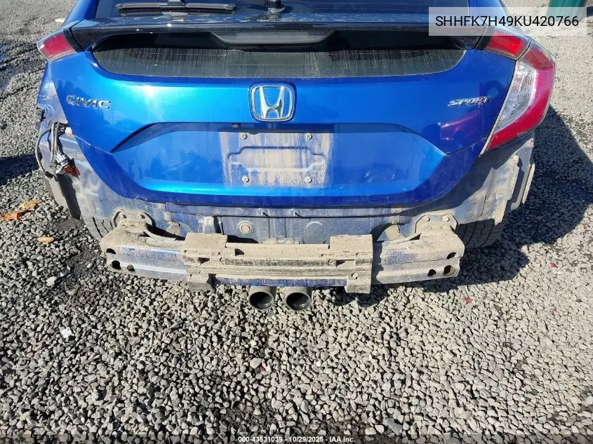 SHHFK7H49KU420766 2019 Honda Civic Sport