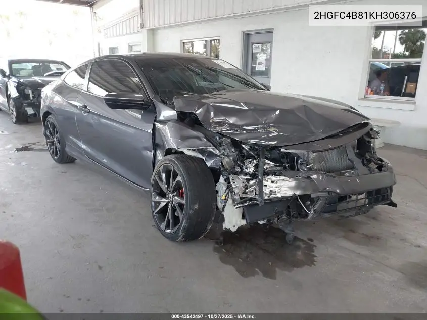2HGFC4B81KH306376 2019 Honda Civic Sport