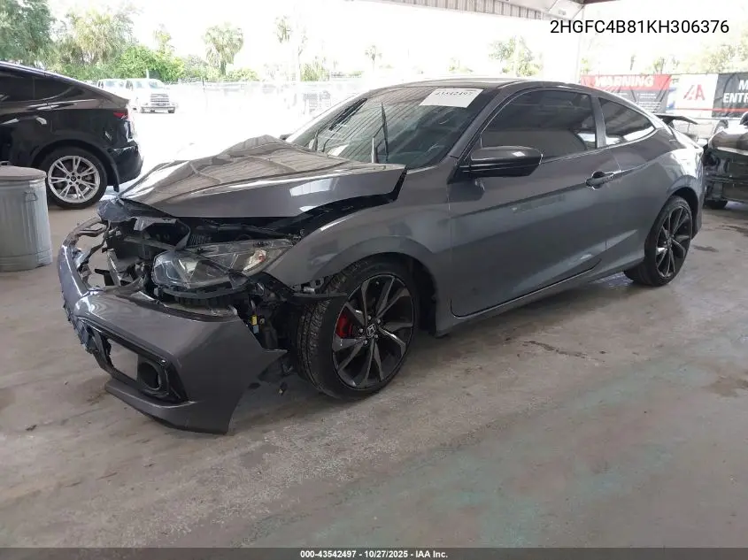 2HGFC4B81KH306376 2019 Honda Civic Sport