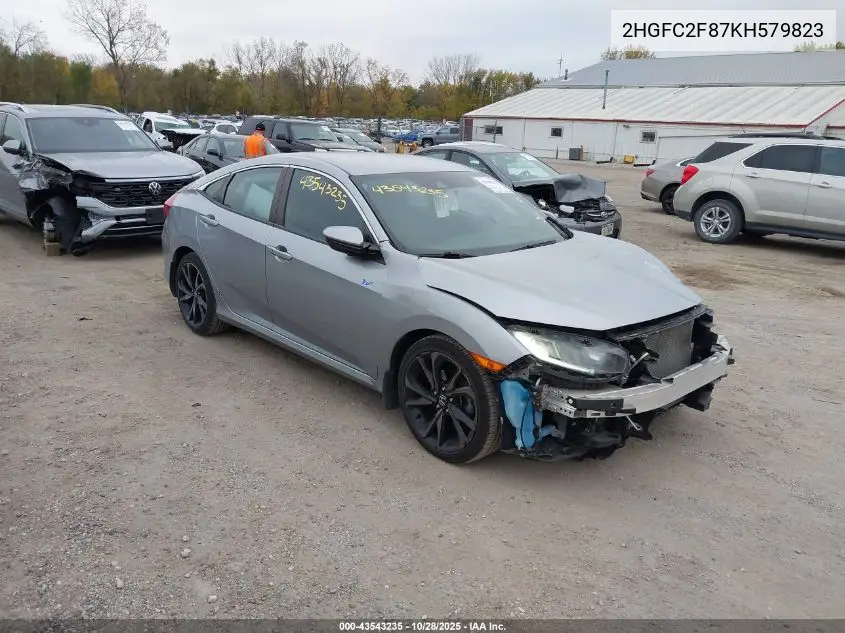 2HGFC2F87KH579823 2019 Honda Civic Sport