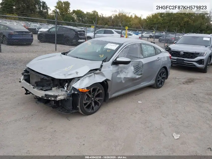 2HGFC2F87KH579823 2019 Honda Civic Sport