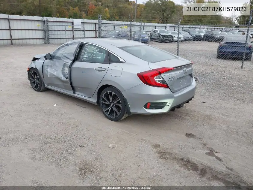 2HGFC2F87KH579823 2019 Honda Civic Sport