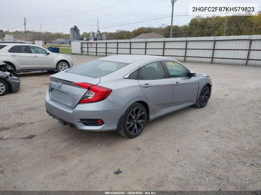 2HGFC2F87KH579823 2019 Honda Civic Sport