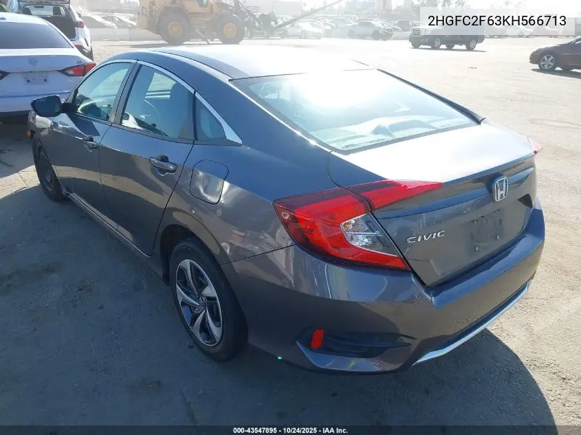 2HGFC2F63KH566713 2019 Honda Civic Lx