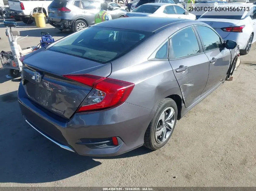 2HGFC2F63KH566713 2019 Honda Civic Lx