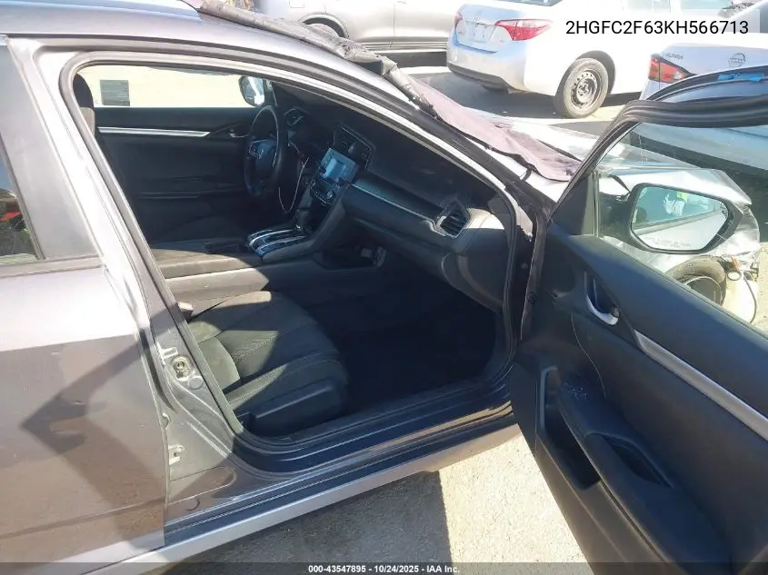 2HGFC2F63KH566713 2019 Honda Civic Lx