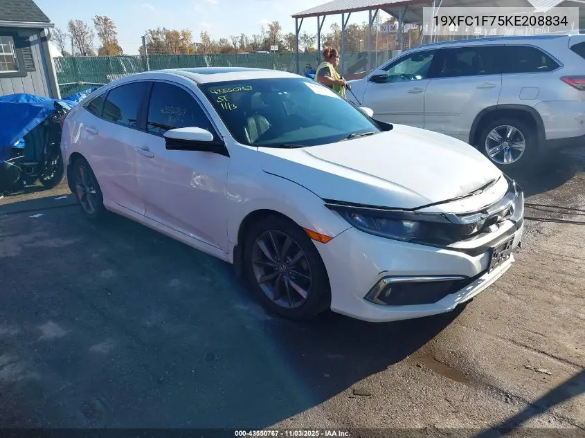 19XFC1F75KE208834 2019 Honda Civic Ex-L