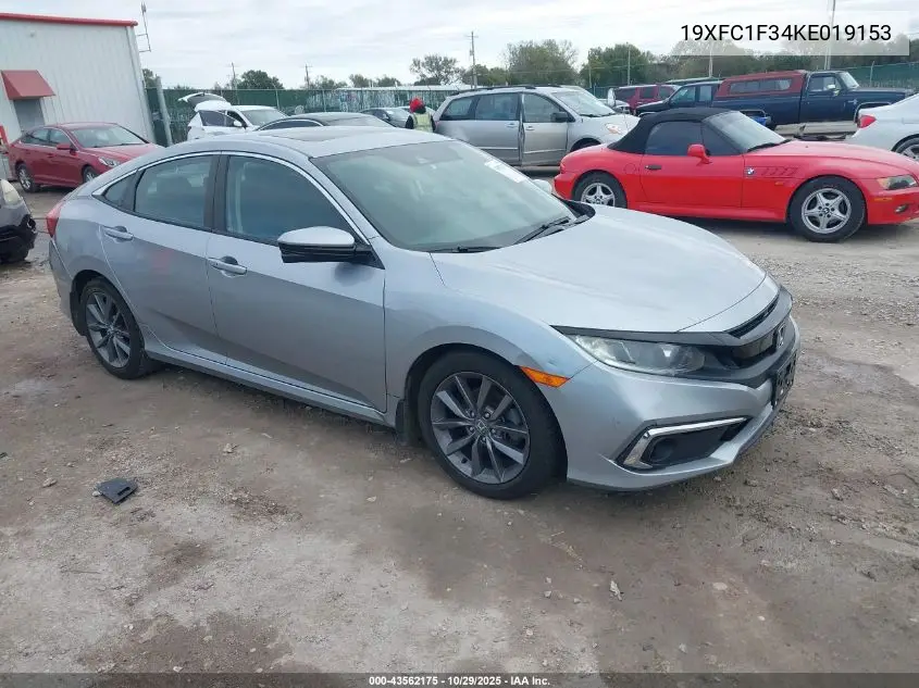 19XFC1F34KE019153 2019 Honda Civic Ex