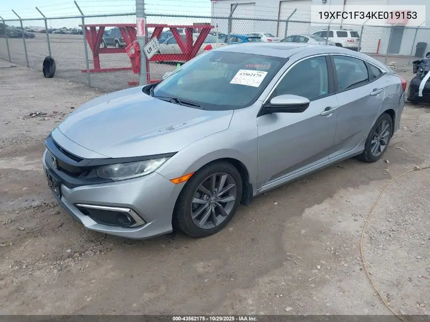 19XFC1F34KE019153 2019 Honda Civic Ex