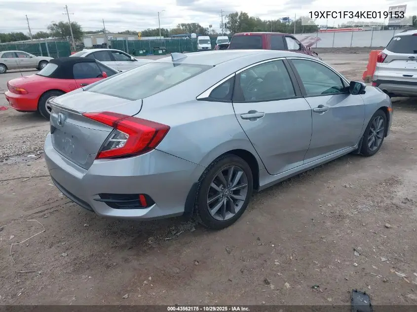 19XFC1F34KE019153 2019 Honda Civic Ex