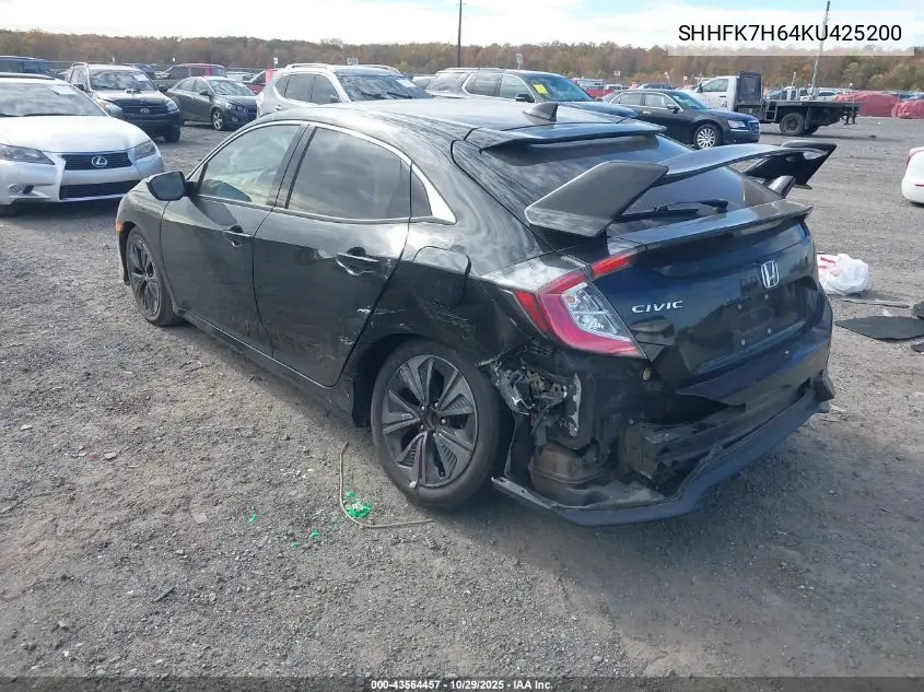SHHFK7H64KU425200 2019 Honda Civic Ex