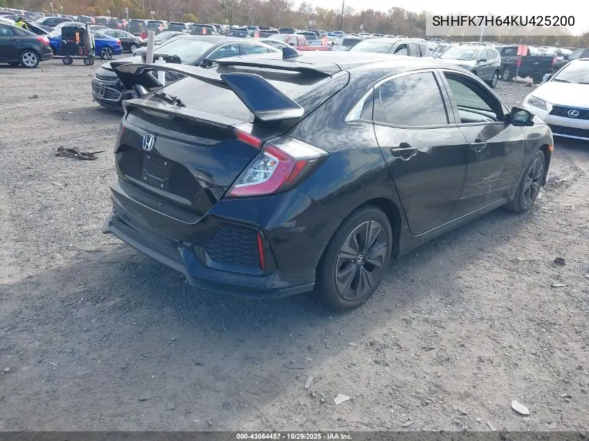 SHHFK7H64KU425200 2019 Honda Civic Ex