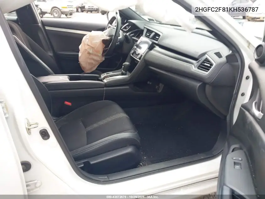 2HGFC2F81KH536787 2019 Honda Civic Sport