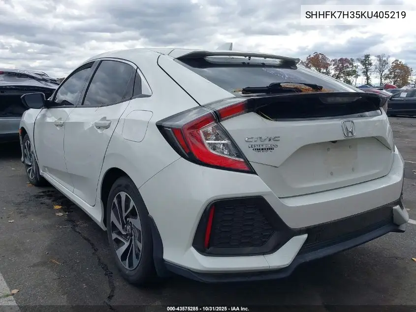 SHHFK7H35KU405219 2019 Honda Civic Lx