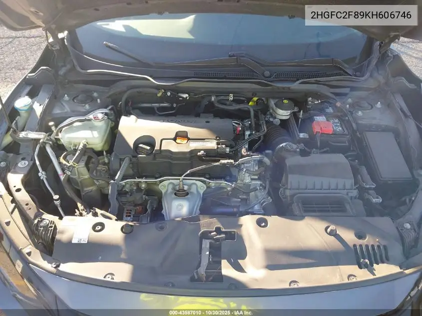 2HGFC2F89KH606746 2019 Honda Civic Sport