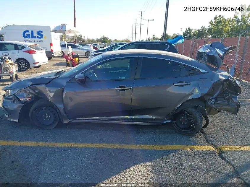 2HGFC2F89KH606746 2019 Honda Civic Sport