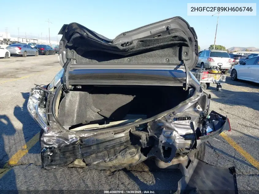 2HGFC2F89KH606746 2019 Honda Civic Sport