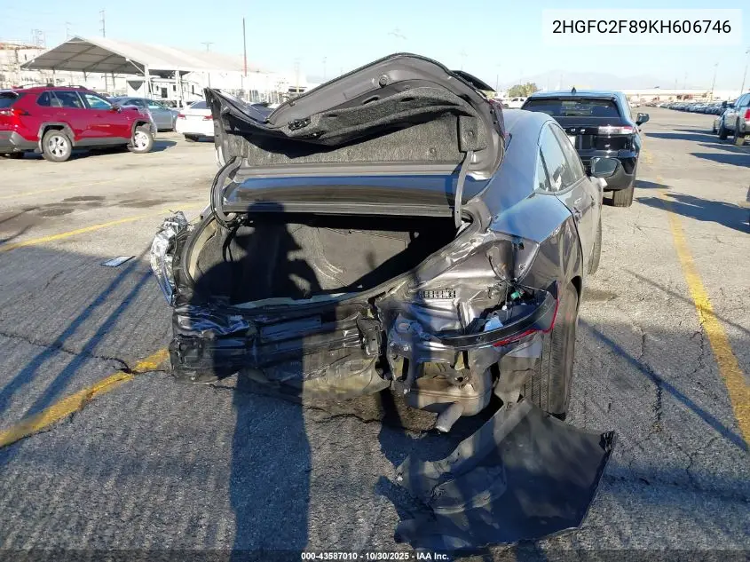2HGFC2F89KH606746 2019 Honda Civic Sport
