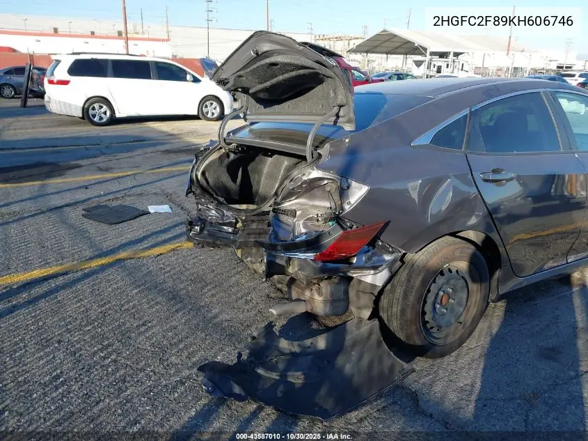 2HGFC2F89KH606746 2019 Honda Civic Sport