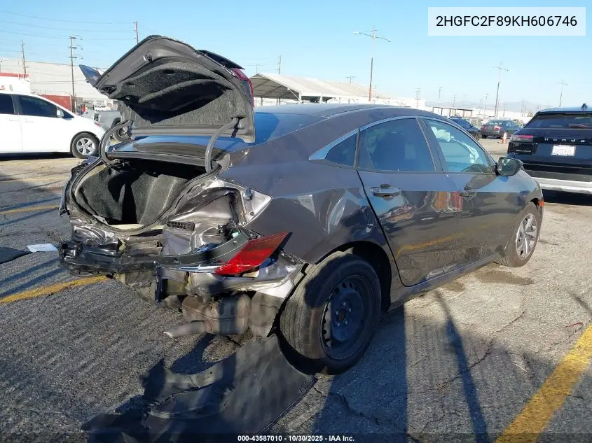 2HGFC2F89KH606746 2019 Honda Civic Sport