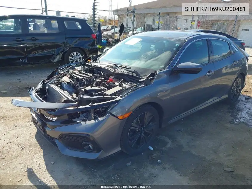 SHHFK7H69KU200481 2019 Honda Civic Ex