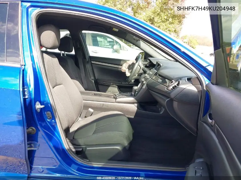 SHHFK7H49KU204948 2019 Honda Civic Sport