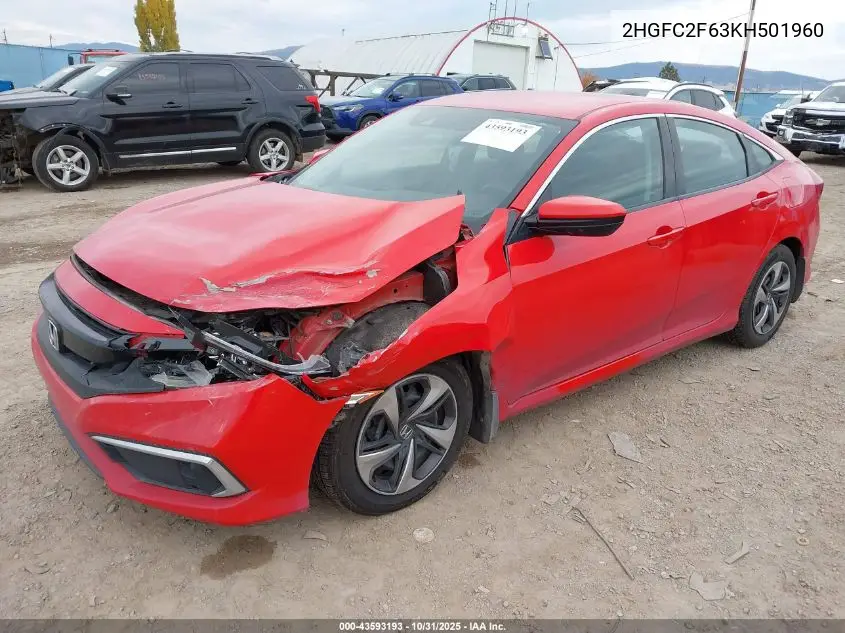 2HGFC2F63KH501960 2019 Honda Civic Lx