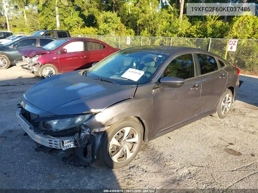 19XFC2F60KE037486 2019 Honda Civic Lx
