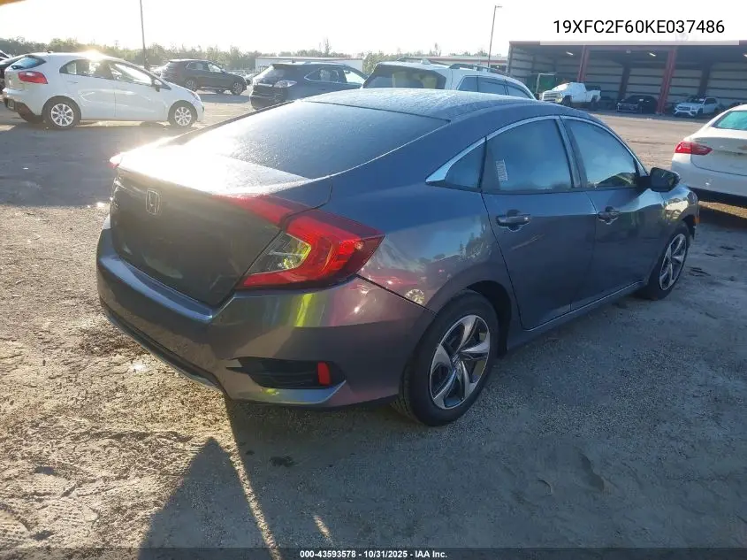 19XFC2F60KE037486 2019 Honda Civic Lx