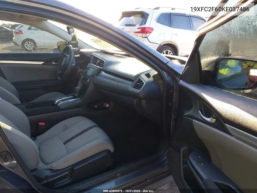 19XFC2F60KE037486 2019 Honda Civic Lx