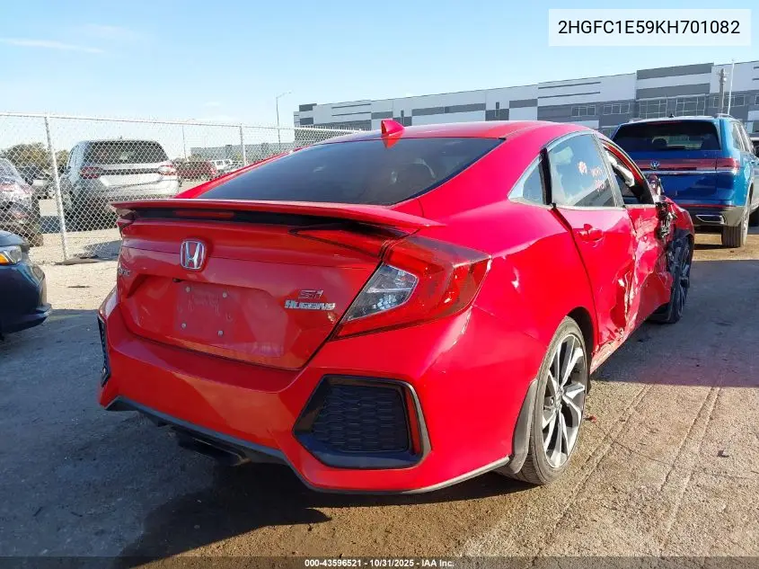 2HGFC1E59KH701082 2019 Honda Civic Si