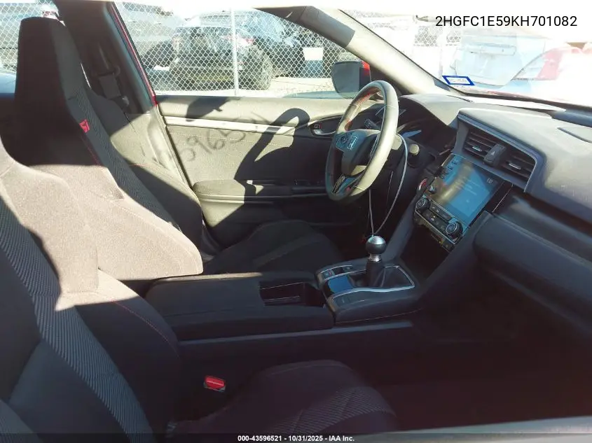 2HGFC1E59KH701082 2019 Honda Civic Si