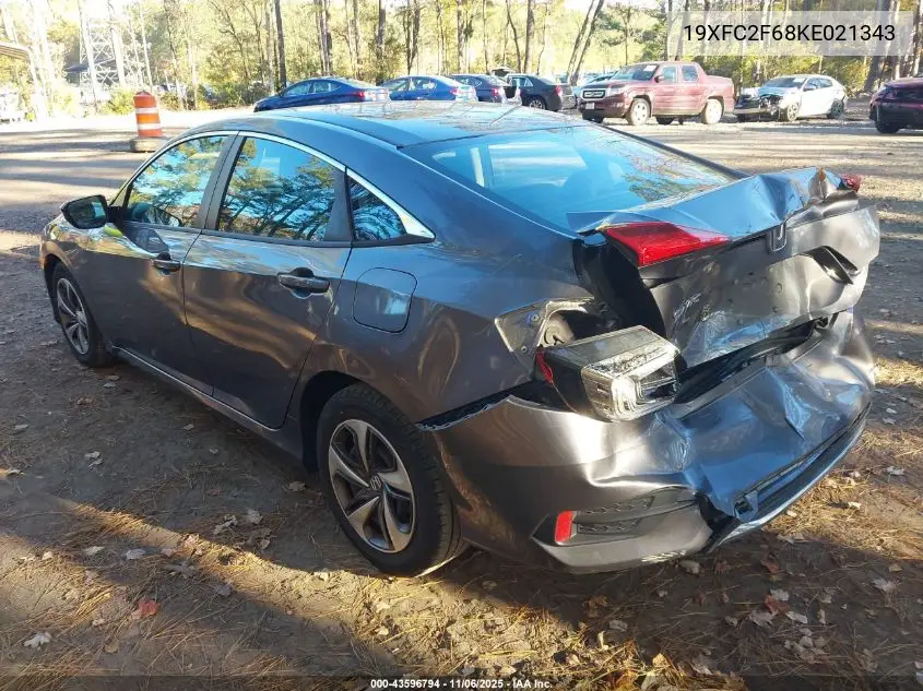 19XFC2F68KE021343 2019 Honda Civic Lx