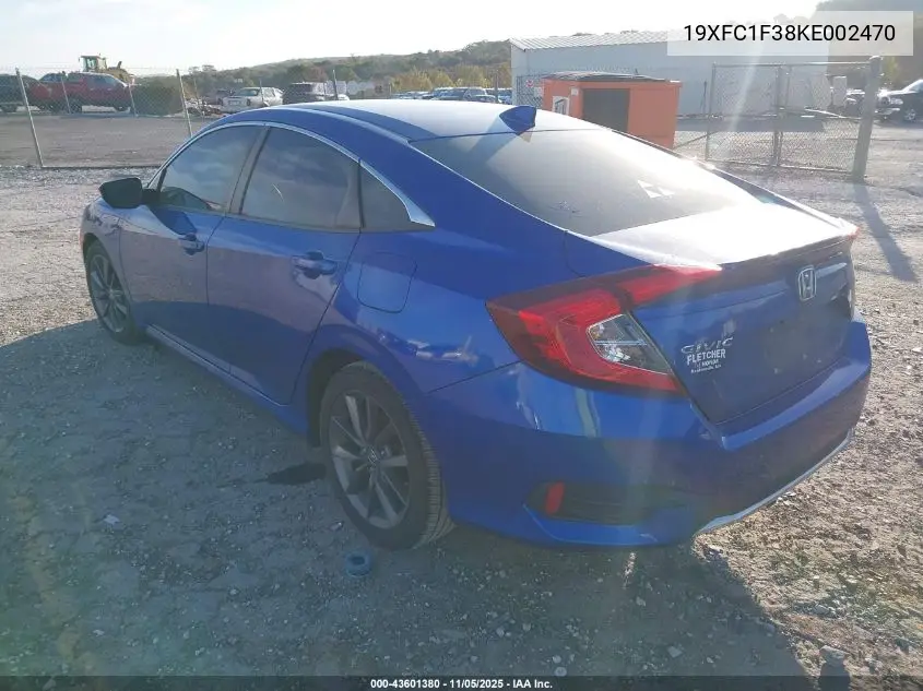 19XFC1F38KE002470 2019 Honda Civic Ex