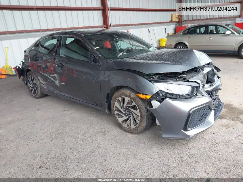 SHHFK7H37KU204244 2019 Honda Civic Lx