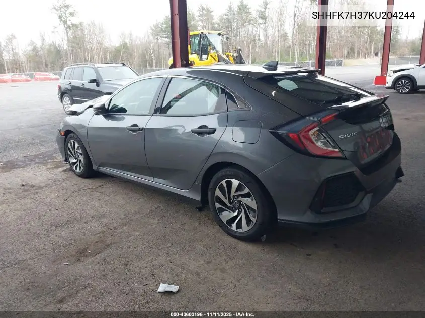 SHHFK7H37KU204244 2019 Honda Civic Lx