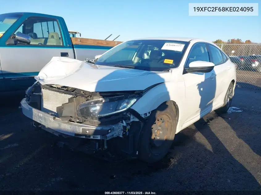 19XFC2F68KE024095 2019 Honda Civic Lx