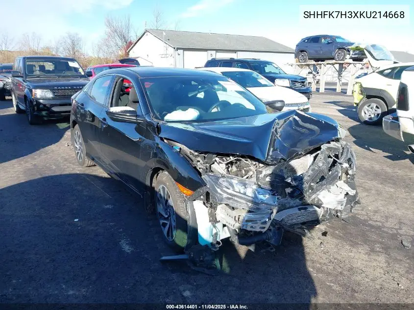 SHHFK7H3XKU214668 2019 Honda Civic Lx